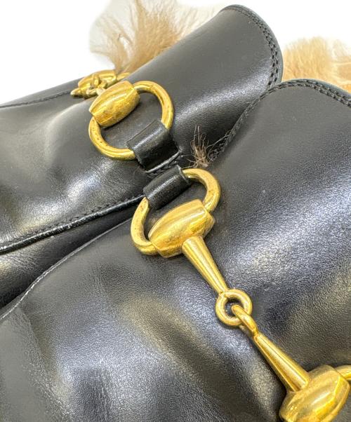 GUCCI（グッチ）GUCCI (グッチ) ホースビットローファー ブラック×ベージュ サイズ:8の古着・服飾アイテム