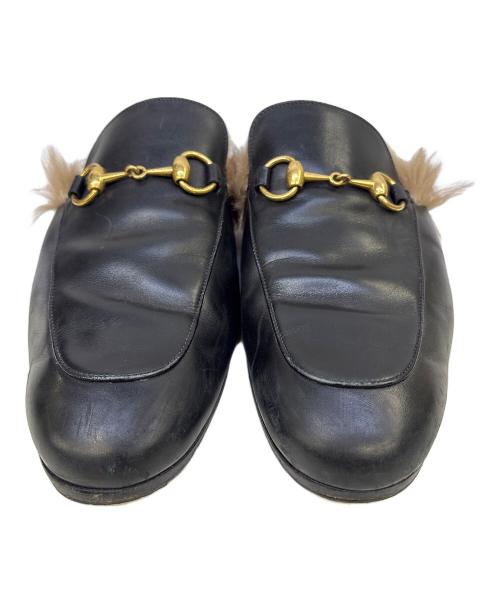 GUCCI（グッチ）GUCCI (グッチ) ホースビットローファー ブラック×ベージュ サイズ:8の古着・服飾アイテム