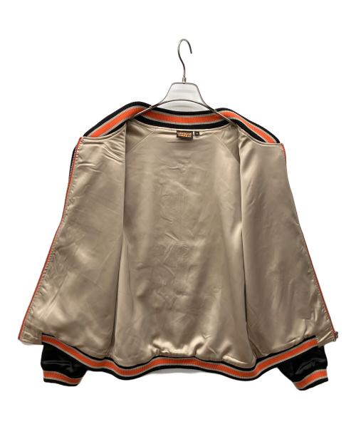 LowBlowKnuckle（ロウブロウナックル）LowBlowKnuckle (ロウブロウナックル) スカジャン ブラック×オレンジ サイズ:XLの古着・服飾アイテム