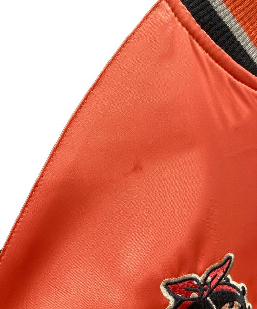 LowBlowKnuckle（ロウブロウナックル）LowBlowKnuckle (ロウブロウナックル) スカジャン ブラック×オレンジ サイズ:XLの古着・服飾アイテム