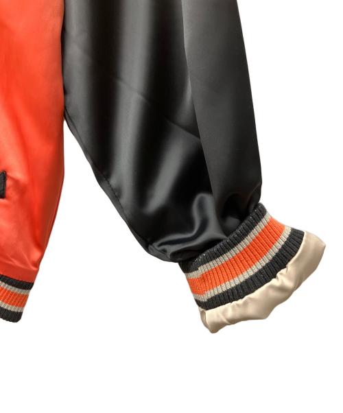 LowBlowKnuckle（ロウブロウナックル）LowBlowKnuckle (ロウブロウナックル) スカジャン ブラック×オレンジ サイズ:XLの古着・服飾アイテム