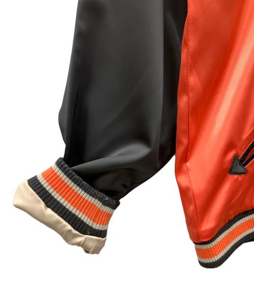 LowBlowKnuckle（ロウブロウナックル）LowBlowKnuckle (ロウブロウナックル) スカジャン ブラック×オレンジ サイズ:XLの古着・服飾アイテム