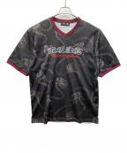 WILD SIDE YOHJI YAMAMOTO×BlackEyePatchワイルドサイド ヨウジ ヤマモト×ブラックアイパッチ）の古着「ゲームシャツ」｜ブラック×レッド
