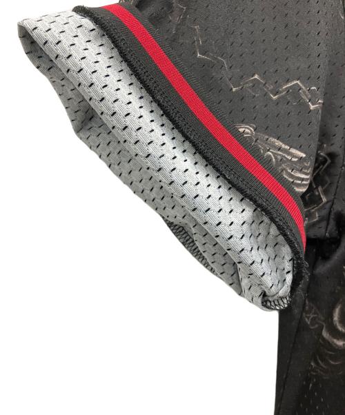 WILD SIDE YOHJI YAMAMOTO（ワイルドサイド ヨウジ ヤマモト）WILD SIDE YOHJI YAMAMOTO (ワイルドサイド ヨウジ ヤマモト) BlackEyePatch (ブラックアイパッチ) ゲームシャツ ブラック×レッド サイズ:ＸＬの古着・服飾アイテム
