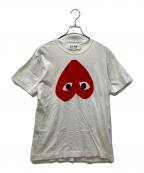 PLAY COMME des GARCONSプレイコムデギャルソン）の古着「半袖カットソー」｜ホワイト