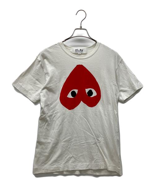 PLAY COMME des GARCONS（プレイコムデギャルソン）PLAY COMME des GARCONS (プレイコムデギャルソン) 半袖カットソー ホワイト サイズ:Mの古着・服飾アイテム