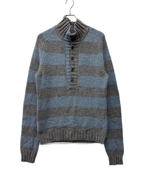 DOLCE & GABBANA（ドルチェ＆ガッバーナ）DOLCE & GABBANA (ドルチェ＆ガッバーナ) 厚手ニット ブルー×グレー サイズ:Ｓの古着・服飾アイテム