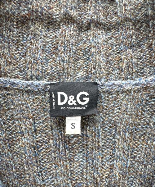 DOLCE & GABBANA（ドルチェ＆ガッバーナ）DOLCE & GABBANA (ドルチェ＆ガッバーナ) 厚手ニット ブルー×グレー サイズ:Ｓの古着・服飾アイテム
