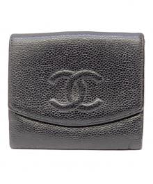 CHANEL（シャネル）の古着「3つ折り財布」｜ブラック