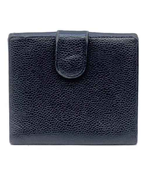 CHANEL（シャネル）CHANEL (シャネル) 3つ折り財布 ブラックの古着・服飾アイテム
