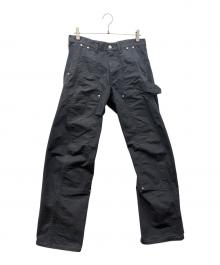 NVRFRGT（ネヴァーフォーゲット）の古着「Curved Leg Double Knee Work Pants」｜ブラック