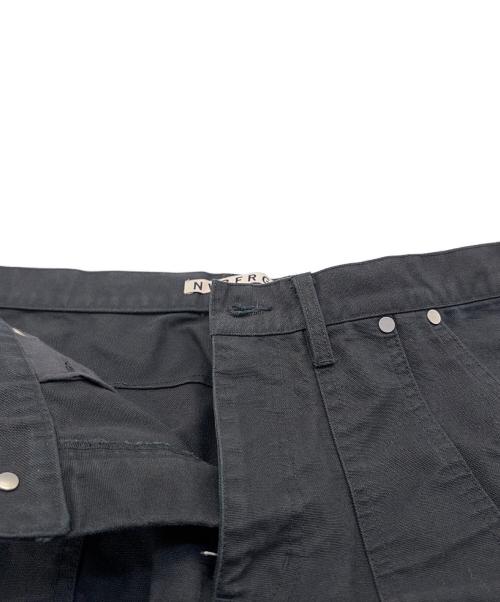 NVRFRGT（ネヴァーフォーゲット）NVRFRGT (ネヴァーフォーゲット) Curved Leg Double Knee Work Pants ブラック サイズ:2の古着・服飾アイテム