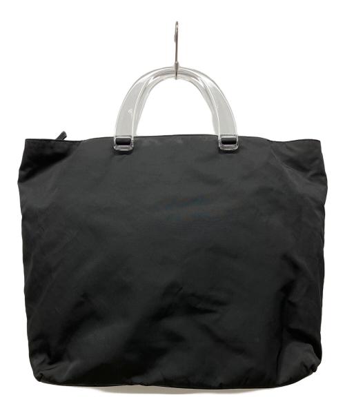 PRADA（プラダ）PRADA (プラダ) プラスチックハンドルトートバッグ ブラックの古着・服飾アイテム