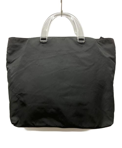 PRADA（プラダ）PRADA (プラダ) プラスチックハンドルトートバッグ ブラックの古着・服飾アイテム