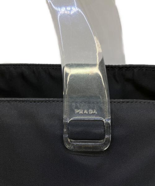 PRADA（プラダ）PRADA (プラダ) プラスチックハンドルトートバッグ ブラックの古着・服飾アイテム