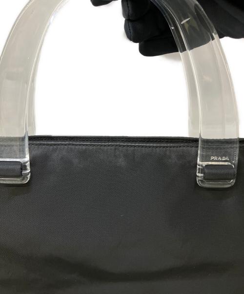PRADA（プラダ）PRADA (プラダ) プラスチックハンドルトートバッグ ブラックの古着・服飾アイテム