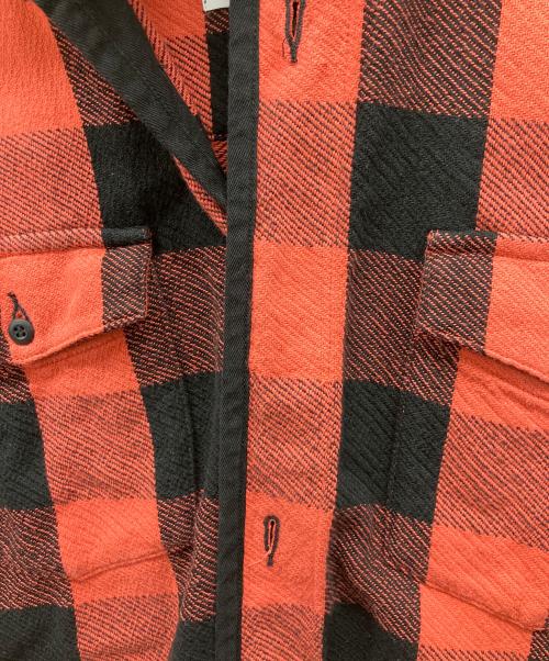 FACETASM（ファセッタズム）FACETASM (ファセッタズム) 長袖厚手シャツ レッド×ブラック サイズ:5の古着・服飾アイテム