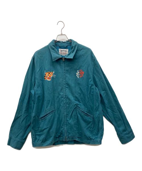 HOUSTON（ヒューストン）HOUSTON (ヒューストン) デニムジップジャケット グリーン サイズ:XXLの古着・服飾アイテム