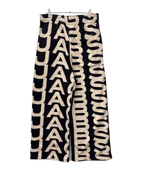 MARC JACOBS（マークジェイコブス）MARC JACOBS (マークジェイコブス) モノグラムオーバーサイズスウェットパンツ ベージュ×ブラック サイズ:Lの古着・服飾アイテム