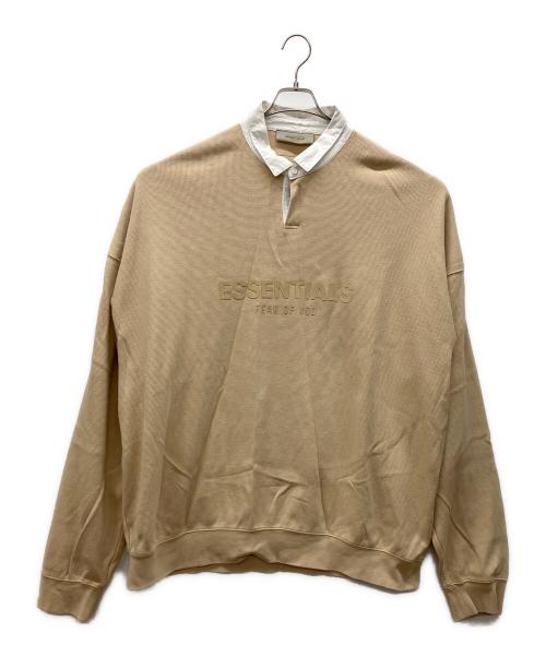 FOG ESSENTIALS（フィアオブゴッド エッセンシャル）FOG ESSENTIALS (フィアオブゴッド エッセンシャル) ワッフル長袖カットソー ベージュ×ホワイト サイズ:XXLの古着・服飾アイテム