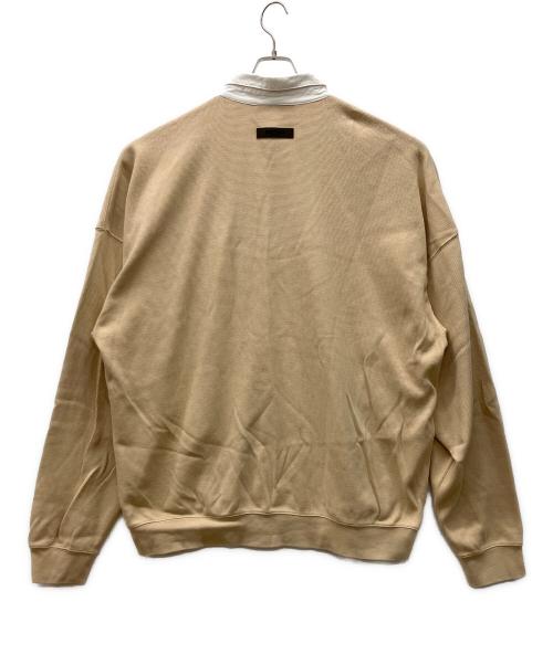 FOG ESSENTIALS（フィアオブゴッド エッセンシャル）FOG ESSENTIALS (フィアオブゴッド エッセンシャル) ワッフル長袖カットソー ベージュ×ホワイト サイズ:XXLの古着・服飾アイテム