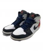 NIKEナイキ）の古着「ミッドカットスニーカー」｜ホワイト×ブラック×グリーン×レッド