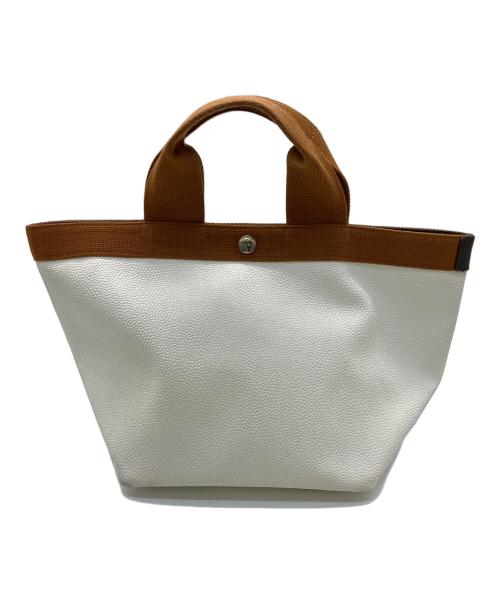 Herve Chapelier（エルベシャプリエ）Herve Chapelier (エルベシャプリエ) ハンドバッグ ホワイト×ブラウンの古着・服飾アイテム
