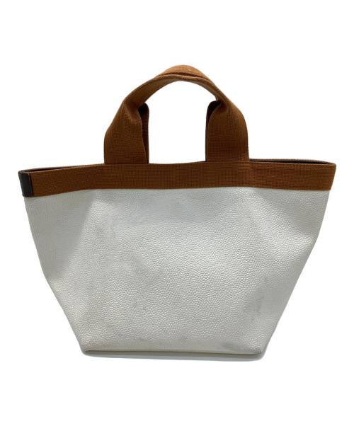 Herve Chapelier（エルベシャプリエ）Herve Chapelier (エルベシャプリエ) ハンドバッグ ホワイト×ブラウンの古着・服飾アイテム