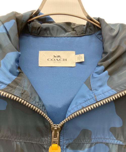 COACH（コーチ）COACH (コーチ) ナイロンジャケット ブルー×ネイビー サイズ:Ｍの古着・服飾アイテム
