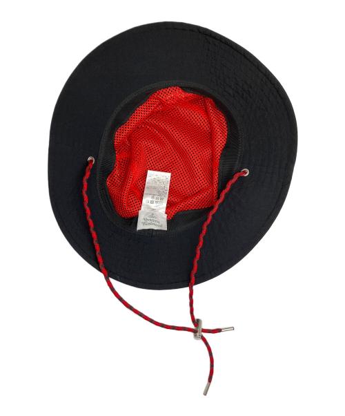 Vivienne Westwood（ヴィヴィアンウエストウッド）Vivienne Westwood (ヴィヴィアンウエストウッド) バケットハット ブラック×レッド サイズ:M～Sの古着・服飾アイテム