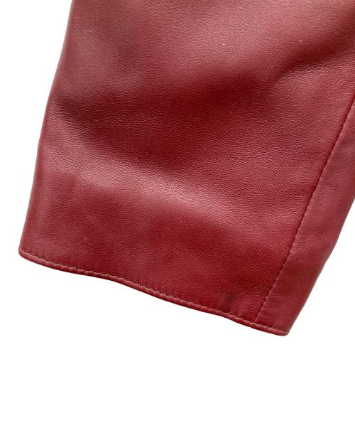 Liugoo Leathers（リューグーレザーズ）Liugoo Leathers (リューグーレザーズ) レザージャケット レッド サイズ:Lの古着・服飾アイテム