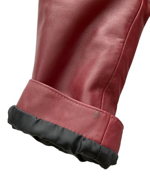 Liugoo Leathers（リューグーレザーズ）Liugoo Leathers (リューグーレザーズ) レザージャケット レッド サイズ:Lの古着・服飾アイテム