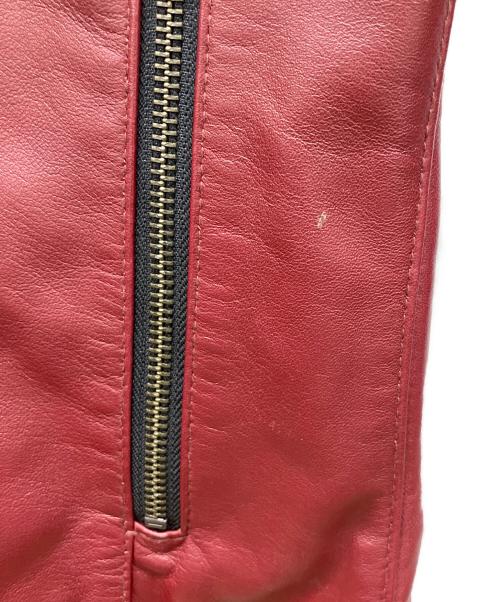 Liugoo Leathers（リューグーレザーズ）Liugoo Leathers (リューグーレザーズ) レザージャケット レッド サイズ:Lの古着・服飾アイテム