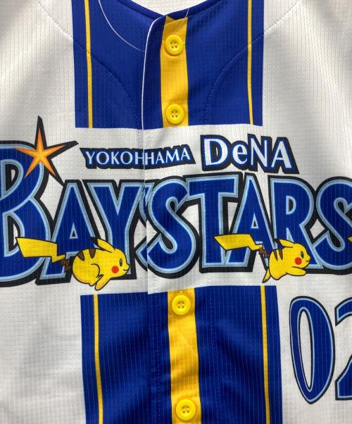 横浜DeNAベイスターズ（ヨコハマディーエヌエーベイスターズ）横浜DeNAベイスターズ (ヨコハマディーエヌエーベイスターズ) 野球ユニフォーム ブルー×ホワイト サイズ:Ｌの古着・服飾アイテム