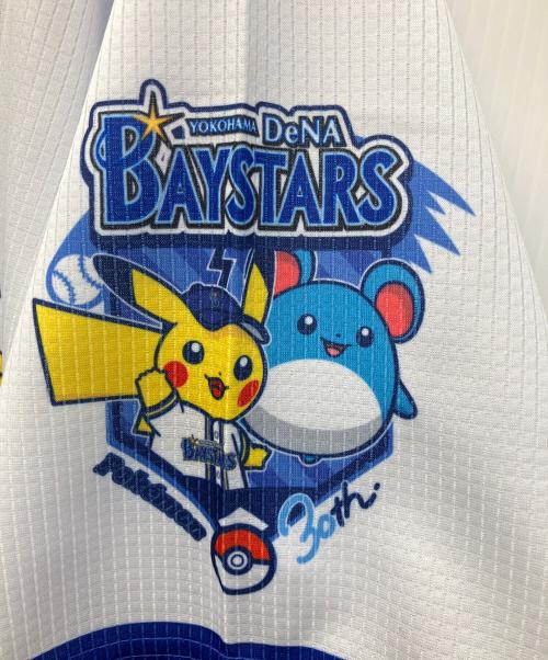 横浜DeNAベイスターズ（ヨコハマディーエヌエーベイスターズ）横浜DeNAベイスターズ (ヨコハマディーエヌエーベイスターズ) 野球ユニフォーム ブルー×ホワイト サイズ:Ｌの古着・服飾アイテム