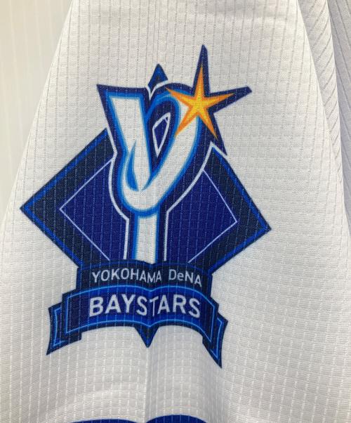 横浜DeNAベイスターズ（ヨコハマディーエヌエーベイスターズ）横浜DeNAベイスターズ (ヨコハマディーエヌエーベイスターズ) 野球ユニフォーム ブルー×ホワイト サイズ:Ｌの古着・服飾アイテム