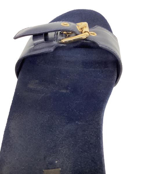 LOUIS VUITTON（ルイ ヴィトン）LOUIS VUITTON (ルイ ヴィトン) ウェッジソールサンダル ネイビー×ベージュ サイズ:36の古着・服飾アイテム
