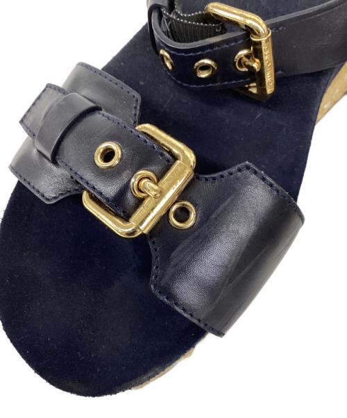 LOUIS VUITTON（ルイ ヴィトン）LOUIS VUITTON (ルイ ヴィトン) ウェッジソールサンダル ネイビー×ベージュ サイズ:36の古着・服飾アイテム