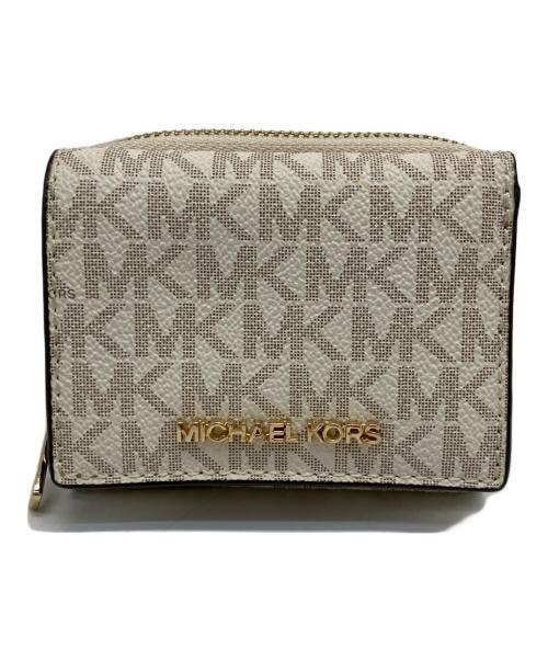 MICHAEL KORS（マイケルコース）MICHAEL KORS (マイケルコース) 3つ折り財布 ホワイトの古着・服飾アイテム