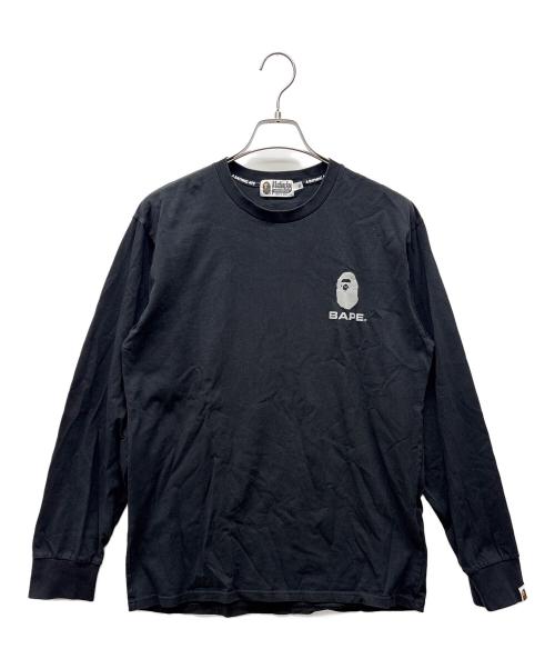 A BATHING APE（アベイシングエイプ）A BATHING APE (アベイシングエイプ) 長袖カットソー ブラック サイズ:XLの古着・服飾アイテム