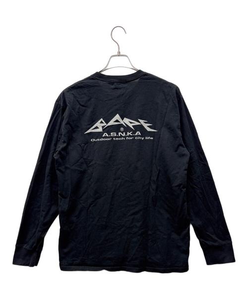 A BATHING APE（アベイシングエイプ）A BATHING APE (アベイシングエイプ) 長袖カットソー ブラック サイズ:XLの古着・服飾アイテム