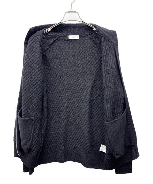 MACKINTOSH LONDON（マッキントッシュ ロンドン）MACKINTOSH LONDON (マッキントッシュ ロンドン) ロービングウールフルジップアップニット ブラック サイズ:Lの古着・服飾アイテム