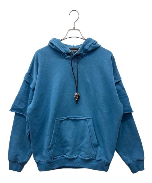 DIESEL（ディーゼル）DIESEL (ディーゼル) プルオーバーパーカー ブルー サイズ:Mの古着・服飾アイテム