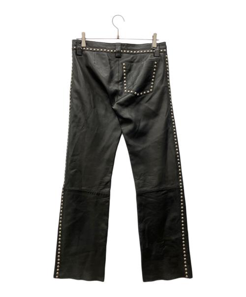 DOLCE & GABBANA（ドルチェ＆ガッバーナ）DOLCE & GABBANA (ドルチェ＆ガッバーナ) レザーパンツ ブラック サイズ:46の古着・服飾アイテム