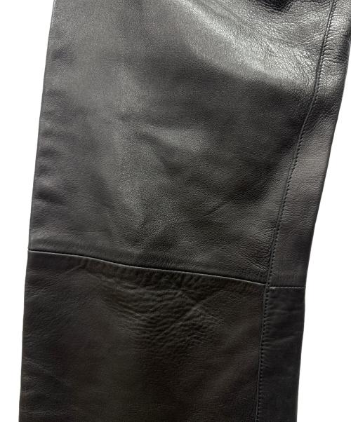 DOLCE & GABBANA（ドルチェ＆ガッバーナ）DOLCE & GABBANA (ドルチェ＆ガッバーナ) レザーパンツ ブラック サイズ:46の古着・服飾アイテム