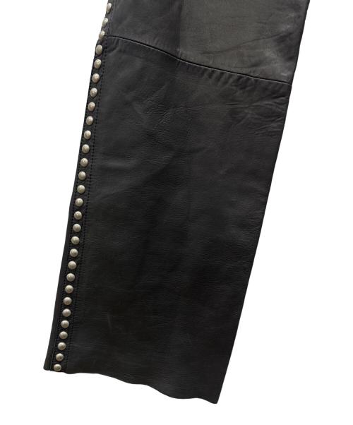 DOLCE & GABBANA（ドルチェ＆ガッバーナ）DOLCE & GABBANA (ドルチェ＆ガッバーナ) レザーパンツ ブラック サイズ:46の古着・服飾アイテム
