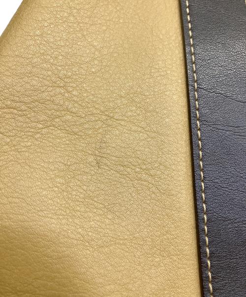 LOEWE（ロエベ）LOEWE (ロエベ) カディスレザートートバッグ ベージュ×グリーンの古着・服飾アイテム