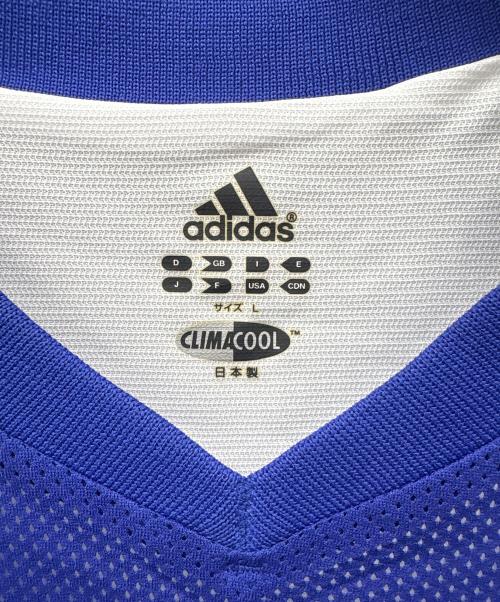 adidas（アディダス）adidas (アディダス) 半袖カットソー ブルー サイズ:Lの古着・服飾アイテム