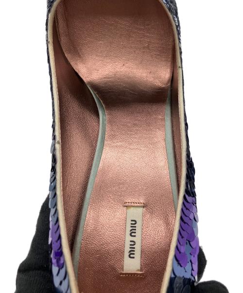 MIU MIU（ミュウミュウ）MIU MIU (ミュウミュウ) ハイヒールパンプス ブルー サイズ:23.5cmの古着・服飾アイテム