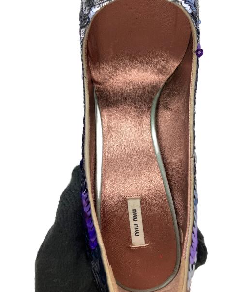 MIU MIU（ミュウミュウ）MIU MIU (ミュウミュウ) ハイヒールパンプス ブルー サイズ:23.5cmの古着・服飾アイテム